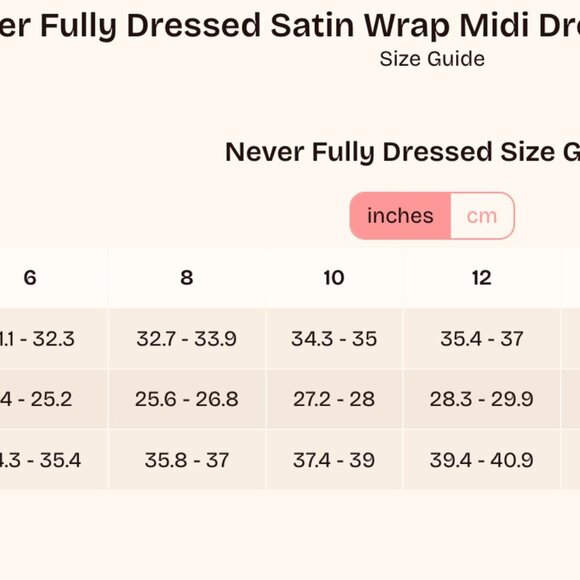 Never Fully Dressed Satin Wrap Vienna Midi Dress In Pastel Gold Mix Size US 8 - Picture 13 of 13